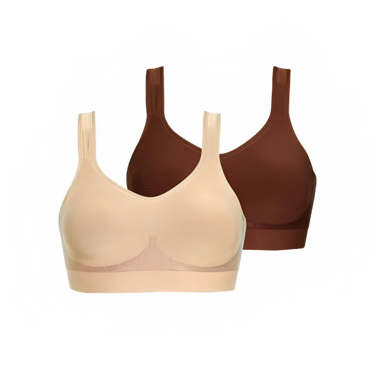kit 2 sutiãs Daily Original na cor marrom e bege