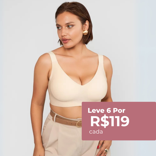 Kit com 6 unidades Sutiã Plus Size Curves - Confortavel para Sustentação