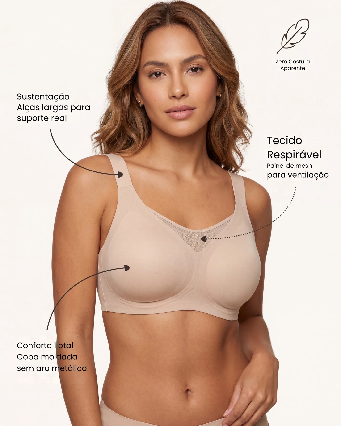 Sutiã Compress Diario - Top Modelador Plus Size
