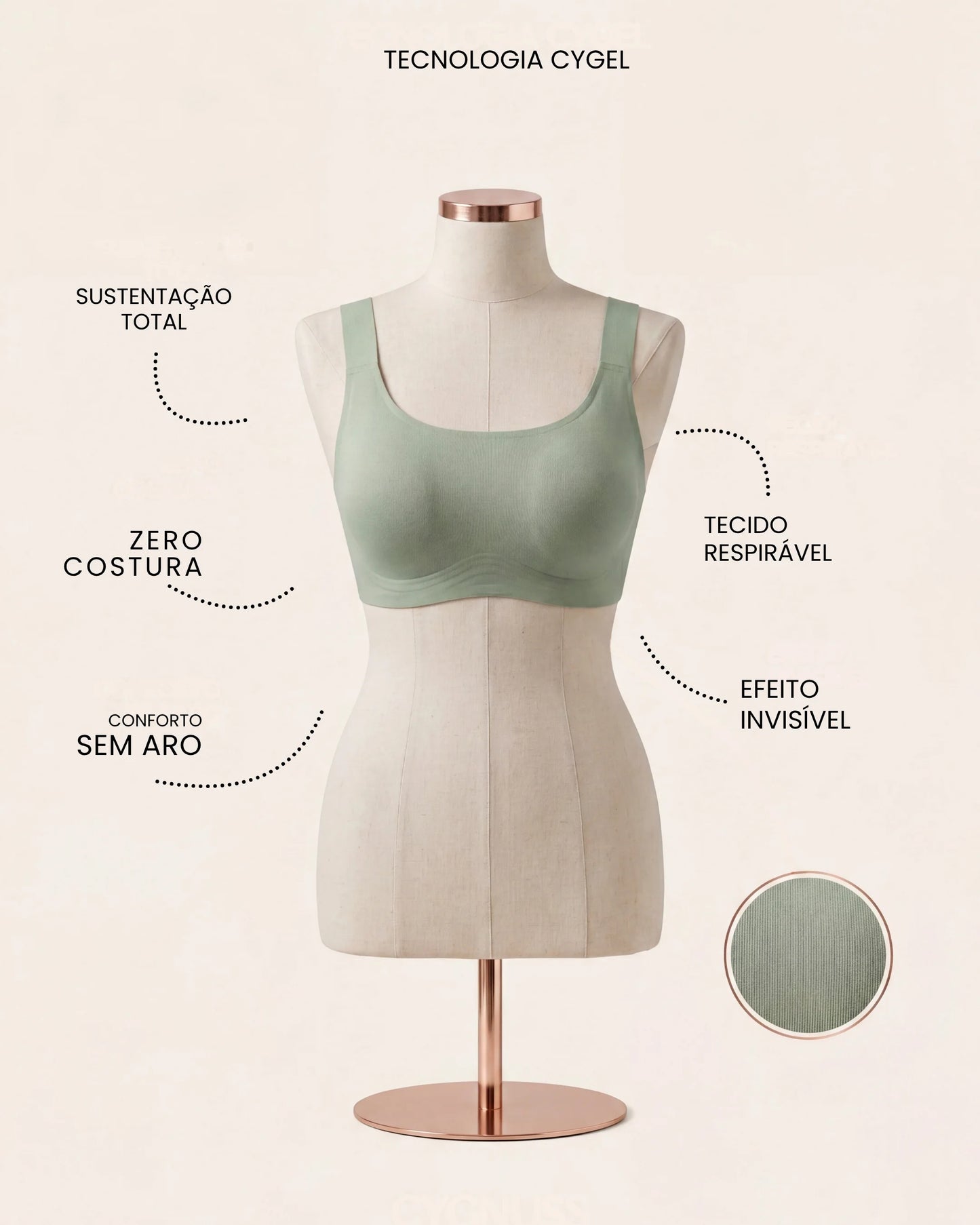 Sutiã Conforto Premium Plus Size - Conforto e Sustentação