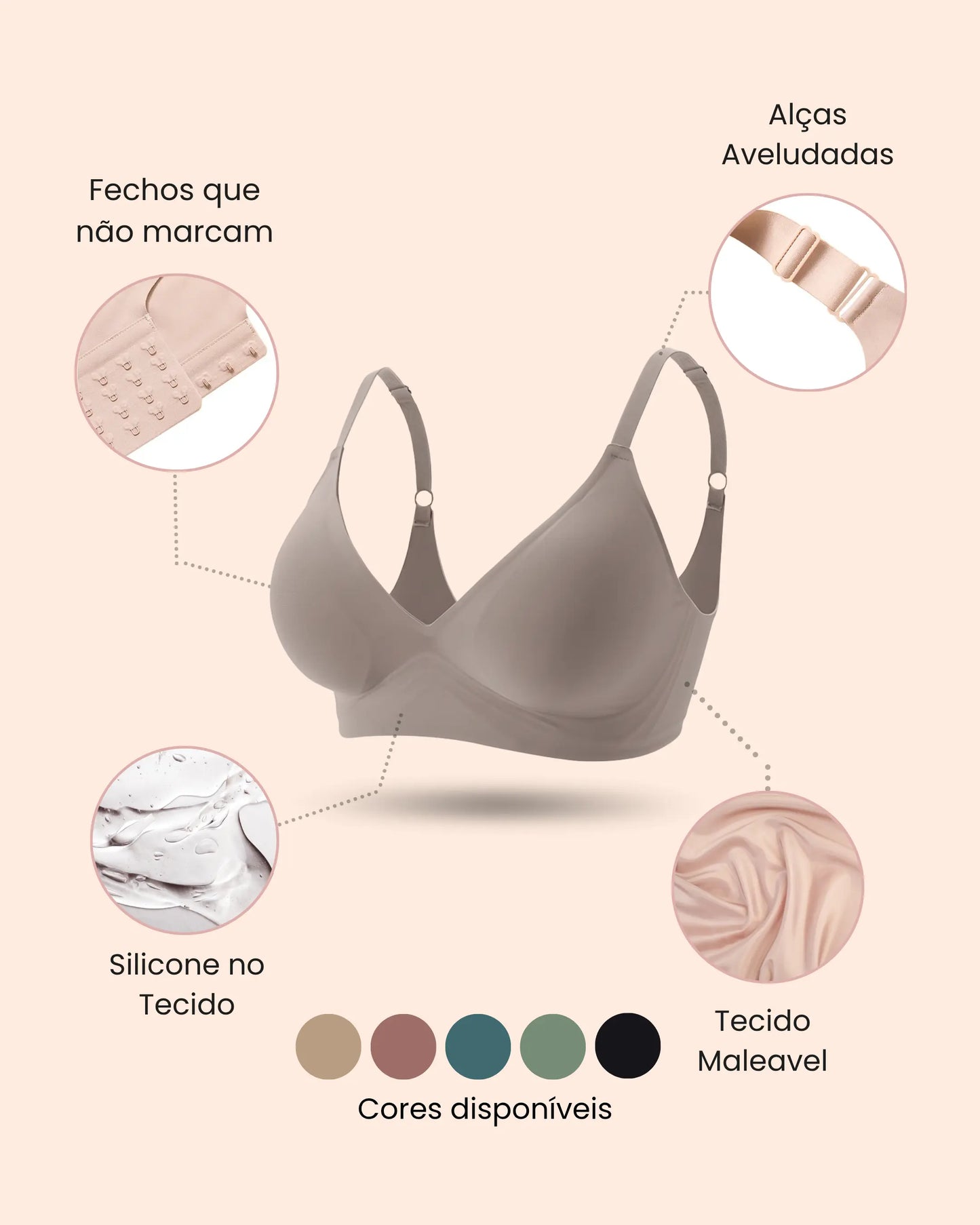 Sutiã Conforto Premium - Alça Fina e Conforto